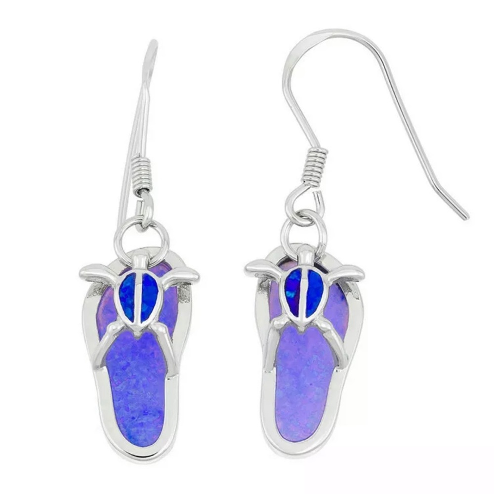 Opal Turtle Sandals Earrings. New!!!
